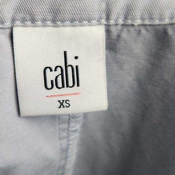 Cabi 5296 Coat Women XS Blue Tanner Trench Jacket Linen Blend Belted Button Down - Picture 9 of 9